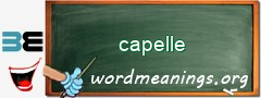 WordMeaning blackboard for capelle